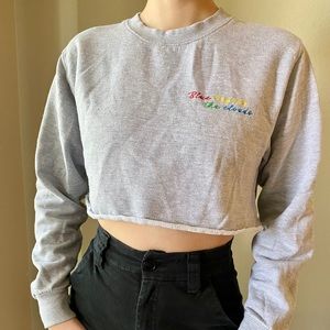 Meggan Grubb Cropped Sweater “Blue Beyond the Clouds”